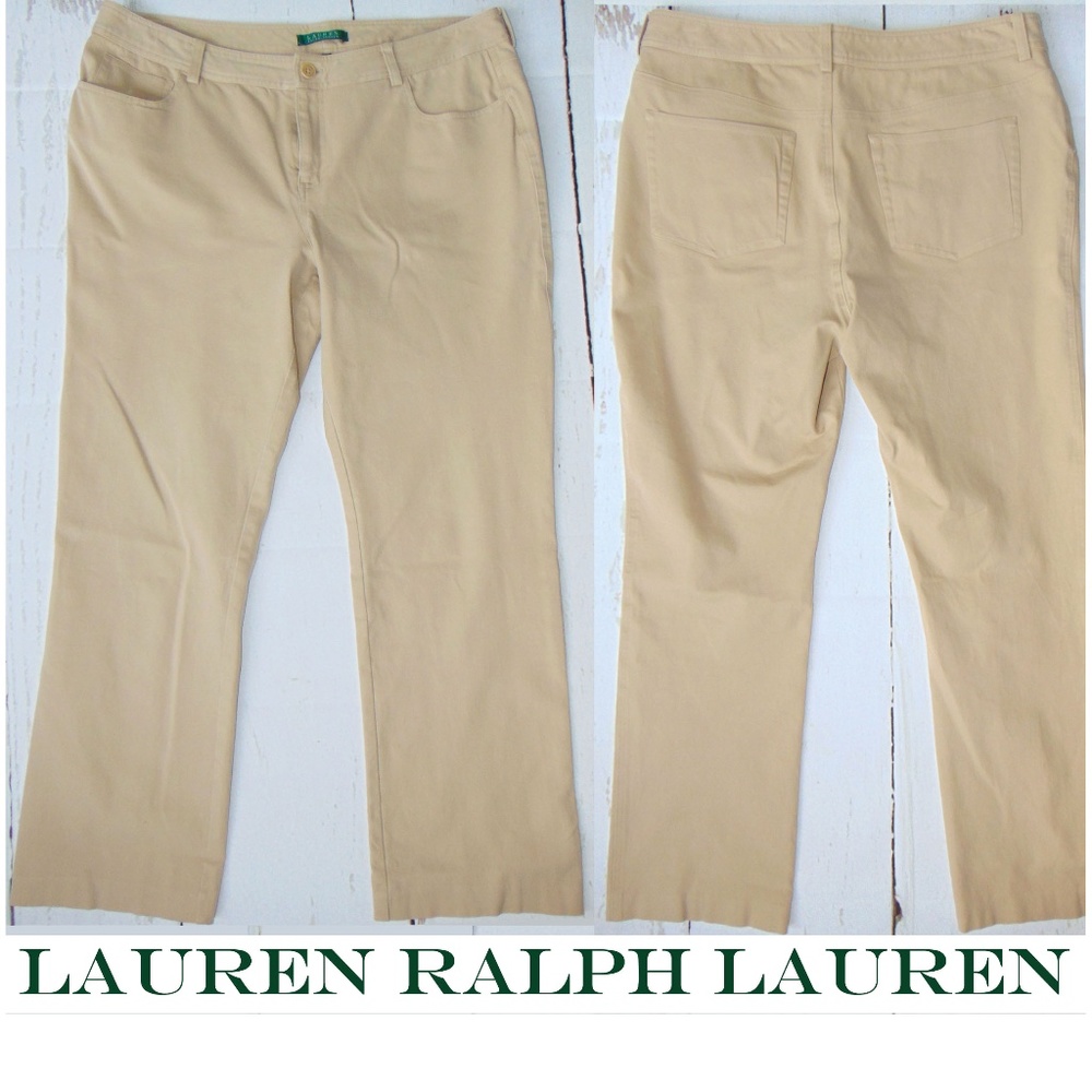 Ralph LAuren Khaki stretch jeans sz. 14 EUC